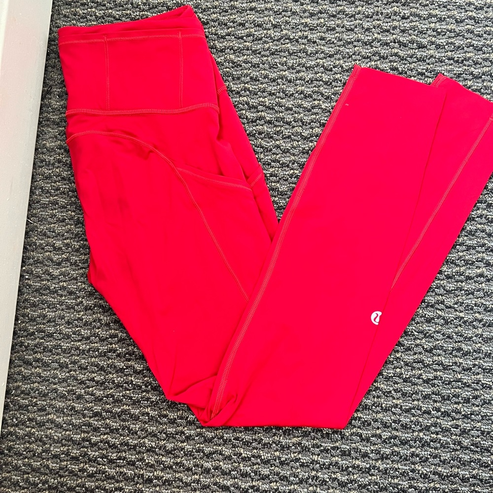 Red LuLuLemon leggings
